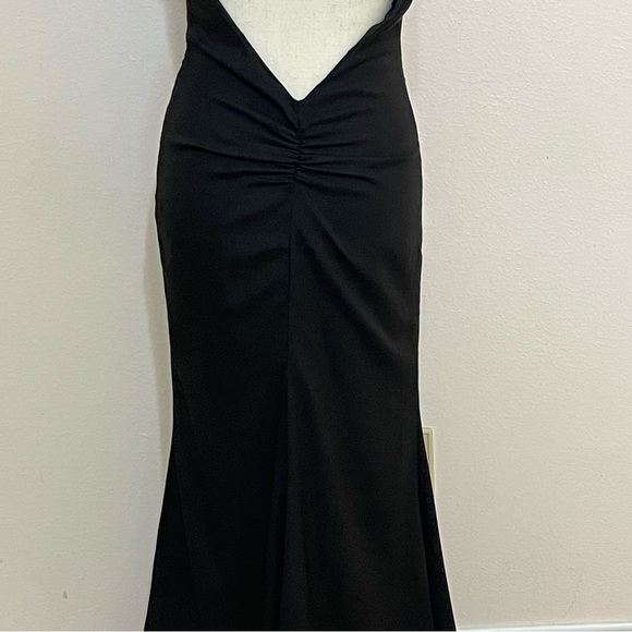 Jarlo Evening Dress Black Spaghetti Strap Event Dress Size 4 - Picture 12 of 14